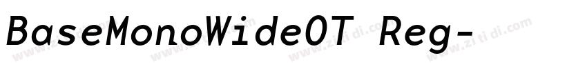 BaseMonoWideOT Reg字体转换 BaseMonoWideOT Reg字体转换